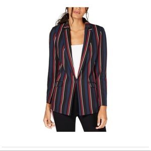 I-N-C Womens Striped Blazer Jacket